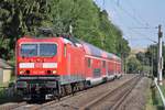 Am 18.08.2018 zog 143 346 eine Ersatzgarnitur der RB22, bestehend aus einem Fahrradwagen, einem gemischtklassigen Doppelstockwagen sowie einem Steuerwagen der 3.