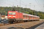 143 071-3 mit Nahverkehrszug bei Amstetten am 18.06.2012.