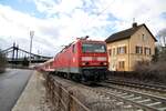 143 882-9 fährt mit Nahverkehrszug aus Ulm aus am 26.02.2010.
