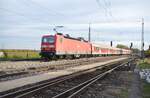 143 882-9 mit Nahverkehrszug in Beimerstetten am 17.10.2012.