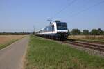Am 12 Augustus 2025 war es ausreichend warm für der Lokführer von TRI 145 040 mit RB37 in Schlepp um mit offener Tur zu fahren bei Kaarst-Broicherseite.