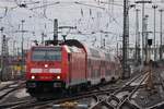 Am 02.04.2018 fuhr der noch damals lokbespannte RE54 in den Frankfurter Hauptbahnhof.