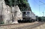 150 159-2 Schublok kehrt nach getanem Dienst nach Geislingen zurück im August 1990.