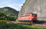 151 143-5 kehrt vom Schubdienst auf der Geislinger Steige zurück am 12.09.2010.