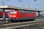 DB: Die DB 181 213-0 SAAR wartet am 10.