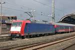 Ersatzzug von EuroBahn mit 185-CL-003 steht nam 13 februar 2010 in Hagen.