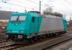   Die an die VPS (Verkehrsbetriebe Peine-Salzgitter GmbH) vermietete 185 615-2 (91 80 6185 615-2 D-VPS, ex 91 80 6185 615-2 D-ITL) ist am 08.02.2015 beim Hbf Hagen abgestellt.