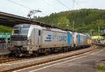   Die f�r die Rurtalbahn Cargo GmbH fahrende Vectron 193 816-6 (91 80 6193 816-6 D-Rpool) mit der kalten 185 680-6 (91 80 6185 680-6 D-Rpool) f�hrt an 09.06.2019 (Pfingstsonntag) mit einem ARS Altmann