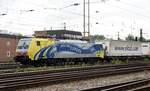 189 912 von Lokomotion mit Containerzug in Ulm am 08.07.2019.