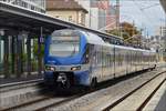 Triebzug ET 320 von Meridian fährt in den HBF von München ein.