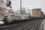 Am 13 Februar 2026 durchfahrt HVLE 159 007 mit ein Leerzug Hamburg-Harburg.