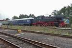 Am 17 September 2018 steht 66 002 mit ein Touropa-Wagen und ex-Postwagen ins DGEG-Museum in Bochum-Dahlhausen.