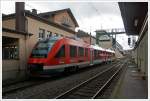 Dieseltriebwagen 648 704 / 204 ein Alstom Coradia LINT 41 der DreiL�nderBahn f�hrt als als RB 95 (Dillenburg-Siegen-Betzdorf/Sieg- Au/Sieg) am 09.11.2013 vom Hauptbahnhof Siegen weiter in Richtung