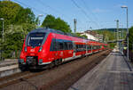 Zwei gekuppelten Bombardier Talent 2, vorne der vierteilige 442 261 / 761 und der fünfteilige 442 701 / 301 am 02 Mai 2025, als RE 9 - Rhein Sieg Express (RSX) Siegen – Köln - Aachen,