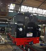 Von der Tenderseite: Die 99 715 der Pre�nitztalbahn (ex DR 99 1715-4) eine S�chsische VI K (Baureihe 99.67–71) steht am 24.08.2013 im Dampflokwerk Meiningen.