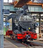 Die 99 715 der Pre�nitztalbahn (ex DR 99 1715-4) eine S�chsische VI K (Baureihe 99.67–71) steht am 24.08.2013 im Dampflokwerk Meiningen.