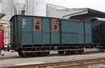 Der vierachsige 1.000 mm Schmalspur Drehgestell-Gep�ckwagen der IHS 51 der Interessengemeinschaft Historischer Schienenverkehr e.