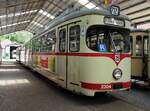 Straßenbahn / Stadtverkehr; Tram-Museum Wehmingen; ex Düsseldorf;   GT 6 Nr.2304 von Düwag Baujahr 1957 in Wehmingen am 15.06.2018.