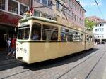 Stra�enbahn / Stadtverkehr; Freiburg;    GT 4 Nr.100 von Rastatt Baujahr 1959 in der Innenstadt Freiburg Breisgau am 06.07.2019.