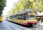 Stra�enbahn / Stadt- und �berlandverkehr Albtal-Verkehrsgesellschaft (KVG) GT 8-100 D M 2 S Nr.914 von Siemens Baujahr 2004 in heilbronn am 09.09.2015.