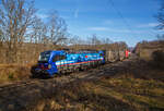 Die an die SBB Cargo International vermietete 193 516 „Aare“ (91 80 6193 516-2 D-SIEAG) der SüdLeasing GmbH (Stuttgart, eingestellt in Deutschland durch Siemens) fährt am