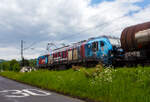 Die an die DPB Rail Infra Service GmbH (Frauental/�sterreich) vermietete 2159 222-1  Lena  (90 80 2159 222-9 D-ELP) eine sechsachsige Stadler EURO DUAL der ELP - European Loc Pool AG (Frauenfeld/Schweiz), eingestellt in Deutschland, f�hrt am 08 Mai 2026 mit einem Kesselwagenzug, laut Gefahrguttafel 33/1114 beladen mit Benzol (oder auch Benzen), durch Jungenthal bei Kirchen an der Sieg in Richtung Siegen. Bedingt durch eine Weichenst�rung f�hrt sie hier links. Nochmal einen lieben Gru� an den freundlichen Lokf�hrer zur�ck. 

Die EURO DUAL eine Co'Co'-Lok wurde 2020 von Stadler Rail Valencia S.A.U. in Albuixech (Spanien) unter der Fabriknummer 4111 gebaut und an die ELP - European Loc Pool AG in Frauenfeld (CH) ausgeliefert. Diese Zweikraftlokomotive mit dieselelektrischem und elektrischem Antrieb f�r den Streckendienst, hat eine zugelassene H�chstgeschwindigkeit von 120 km/h, mit dieselelektrischem Antrieb hat sie eine Leistung von 2.800 kW, mit elektrischem Antrieb sind es stolze 6.150 kW. Diese Lok hat die Zulassungen f�r Deutschland und �sterreich. Seit Dezember 2025 ist sie an die DPB Rail Infra Service vermietet. 