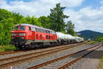   Unkrautbekämpfungszug (Spritzzug) auf der Hellertatbahn (KBS 462) am 02.06.2012 in Herdorf.
