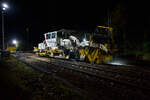 Die Baustelle Bahnhof Herdorf am Abend des 26 Oktober 2025 (ab 21:10 Uhr).