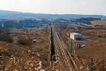 Blick auf den ICE-Bahnhof Montabaur an der Schnellfahrstrecke K�ln–Rhein/Main (KBS 472 bei Streckenkilometer 89) am 07.04.2013.