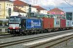 BoxXpresds 193 853 durchfahrt am 17 September 2015 mit ein KLV Regensburg Hbf.