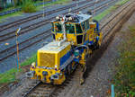   Die Plasser & Theurer Schotterverteil- und Planiermaschine SSP 110 SW, Schweres Nebenfahrzeug Nr.