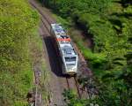 Ausschnitt: Stadler GTW 2/6 der Hellertalbahn als RB 96 (Zug-Nr.