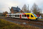   Der VT 252 (95 80 0648 152-6 D-HEB / 95 80 0648 652-5 D-HEB) ein Alstom Coradia LINT 41 der HLB Hessenbahn GmbH fährt am 02.12.2016, als RB 90    Westerwald-Sieg-Bahn 