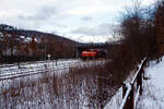 Zurzeit ist die RBH 802 „Ruhrpott Sprinter“ / 275 802-3 (98 80 0275 802-3 D-RBH), eine MaK G 1206 der RBH - RAG Bahn und Hafen GmbH (Gladbeck), an die KSW (Kreisbahn Siegen-Wittgenstein)