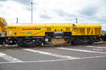   Der Drehhobel D-HOB 2500 IV (D-HOB 4.0) der Schweerbau ist am 07.07.2019 beim ICE-Bahnhof Montabaur abgestellt.