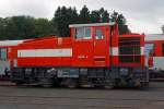 Die WEBA 6 (98 80 3507 016-4 D-WEBA) eine Krauss Maffei M 700 C der Westerwaldbahn, anl�sslich der 100 Jahr Feier der Westerwaldbahn mit Tag der offenen T�r, ausgestellt am 31.08.2013 auf dem