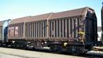 Teleskopschiebewandwagen 31 RIV 80 D-DB 4669 451-5 Shimmns 708 in V�hringen am 26.01.2012.
