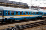 Der „alex“ Reisezugwagen der ersten/zweiten Wagenklasse mit Mehrzweckraum, D-DLB 56 80 84-94 044-0, der Gattung ABvmdz, des alex der DLB - Die Länderbahn GmbH, am 06 Juni 2019 beim