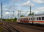 Steuerwagen voraus rauscht der IC 2213 (Ostseebad Binz - Hamburg – Stuttgart) in Richtung Hamburg durch den Bahnhof Büchen (Schleswig-Holstein) in Richtung Hamburf.