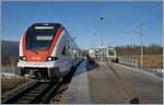 Der aus Biel/Bienne um 10:56 angekommene SBB RABe 522 206 vermittelt an den SNCF Z 27516 in Meroux einen guten Anschluss nach Belfort.