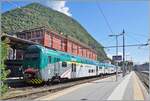 Endstation Lago Maggiore: der Trenord ALe 711 068 (94 83 4 711 068-6 I-TN) ist als Regio von  Milano Cadorna in Laveno Mombello Lago angekommen.