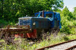 Leider schon in einem sehr schlechten Zustand pr�sentierte sich am 16 Juni 2013 die AMTF No 30, ex ARBED 130, ex ARBED 30, AES DH2, eine zweiachsige hydraulische Diesellokomotive vom Typ Jung RC 24 B