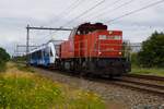 DBC 6430 zieht Blauwnet LINT 26 durch Alverna nach Zutphen Werkplaats am 24 Juli 2026.