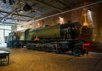 Die WD 73755 „Longmoor“, spätere NS 5085 (NS-Baureihe 5000), eine Dampflokomotive vom Typ WD Austerität 2-10-0 / LMR 600 Gordon, gekuppelt mit einem vierachsigen Tender, am 29