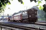 �BB 1180.06 rangiert Kurswagen in Bregenz am 08.07.1984.