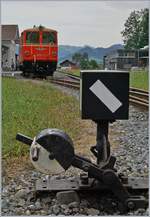 Die ÖBB 2095.13 der BWB wartet in Schwarzenberg auf die Abfahrt Richtung Bezau.