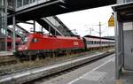 ÖBB 1016 028-3 (91 81 1016 028-3 A-ÖBB) mit ÖBB EC in Ulm am 20.08.2022.