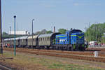 SM42-1097 passiert während der Lokparade mit ex-KPEV-Donnerbuchsen durch Wolsztyn am 30 April 2011.