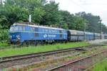 Kohlezug mit ET22-906 passiert Gliwice-Labedy am 27 Mai 2015.