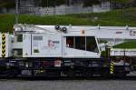 SERSA KIROW Kranwagen KRC 458-2S (Seitenansicht des F�hrerhauses), hier abgestellt in Berg�n am 11.05.2014.